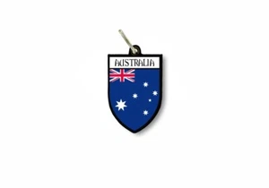 Schlüsselanhänger Schlüsselanhänger Ring Flagge nationales Souvenirschild Australien - Bild 1 von 1