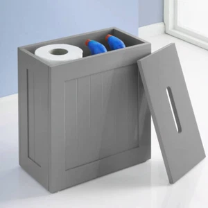Holz grau knackig Oberfläche kleine WC Reinigungsmittel Aufbewahrung Aufgeräumte Box Einheit - Bild 1 von 2