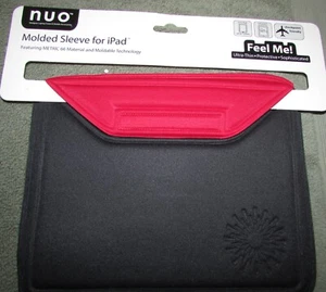 NEW! Nuo Molded Sleeve for iPad, Black-Red 9.7" screen size - Picture 1 of 2