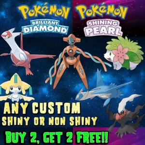 ✨ANY CUSTOM POKEMON ✨ SHINY OR NON SHINY🔥FOR BRILLIANT DIAMOND & SHINING PEARL✨ - Picture 1 of 1