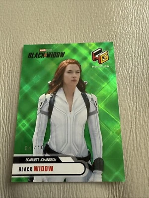 2024 UD Marvel Studios Serie 2 Scarlett Johansson Green Holo GrFX HG-31/10 Foto 1 de 4