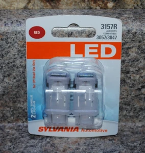 Sylvania 3157R LED Red Automotive Light Bulbs - Picture 1 of 3
