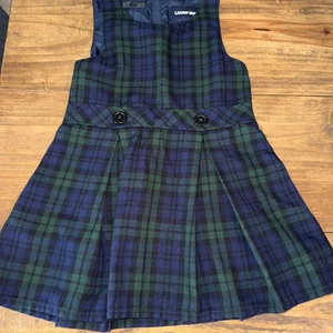 Lands End marineblau grün kariert Uniform Schule Pullover Kleid Gr. 4 Jugend - Bild 1 von 7