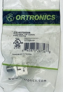 Ortronics OR-63700006 TriJack 1/F Connector Fog White Coupler FREE SHIPPING - Picture 1 of 3