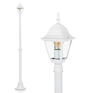 HOFSTEIN Quartucciu Lámpara de Camino Exterior Ajustable de Metal/Vidrio en Blanco/Claro - Imagen 1 de 10