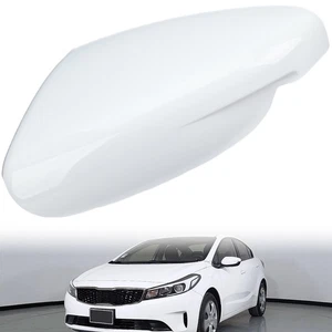 Left Passenger White Wing Mirror Cover Cap For Kia Forte Cerato K3 2012-2018 - Picture 1 of 13