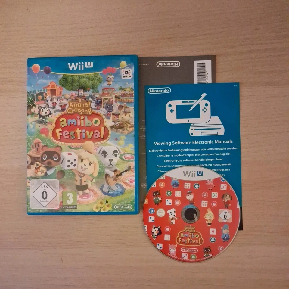 Animal Crossing Amiibo Festival Nintendo Wii U Game - GERMAN VERSION - DISC MINT - Image 1 of 1