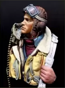 1/10 Resin Figure Model Bust Royal Air Force Pilot WWII Unassembled Uncolored - Picture 1 of 12