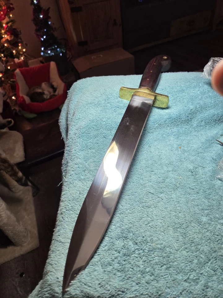 Cold Steel 1849 Riflemans Fixed Knife 12" 1085HC Full Tang Blade Rosewood Handle - Image 1 of 4