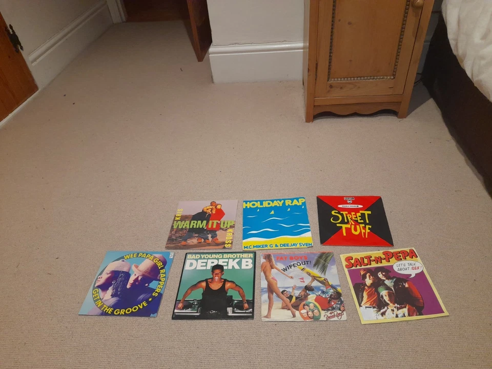 Collection of 7 Rap Hip Hop 7" vinyl Records Fat Boys Salt N Pepa Kris Kross Foto 1 de 1