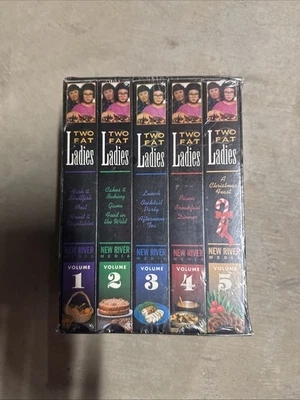 Two Fat Ladies Set Of 5 VHS Jennifer Paterson Clarissa Dickson Wright Brand NEW - Image 1 of 4