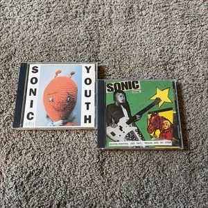 Sonic Youth CD Lot Dirty 1992 & Experimental Jet Set W/ Post Cards! 1994 - Picture 1 of 8