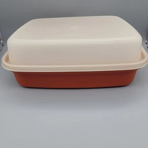 Tupperware Carne Marinado Temporada Servir Contenedor Pimentón Rojo 1294 Tapa Transparente 1295 - Imagen 1 de 8