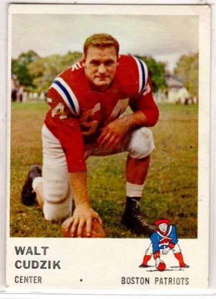 Walter Cudzik, Center, Boston Patriots, 1961 Fleer, Card No. 182 - Image 1 of 2