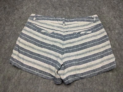 Pantalones Cortos St Tropez Mujer Talla 8 Lino Azul Beige Rosa Rayas Informales Viaje Foto 1 de 4