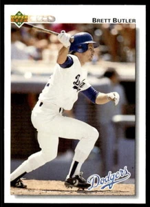 1992 Upper Deck 307 Brett Butler Los Angeles Dodgers Baseball Card - Picture 1 of 2