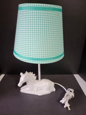 Lámpara Circo Carrusel Caballo Blanco con Pantalla - Probada, Funciona Foto 1 de 4