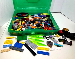 Lego Plastic Case with 1.8 Lbs Lego Pieces Bricks, Plates, Wheels, Random Parts - Picture 1 of 9