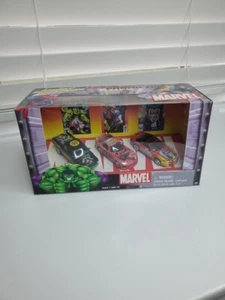 Marvel Character Cars Hulk Spiderman Wolverine 3 Pack Johnny Lightning New - Picture 1 of 13