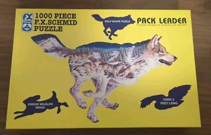 Sealed FX Schmid Pack Leader 1000 Piece Wolf Shape Puzzle 3 Foot Long New Sealed - Picture 1 of 4