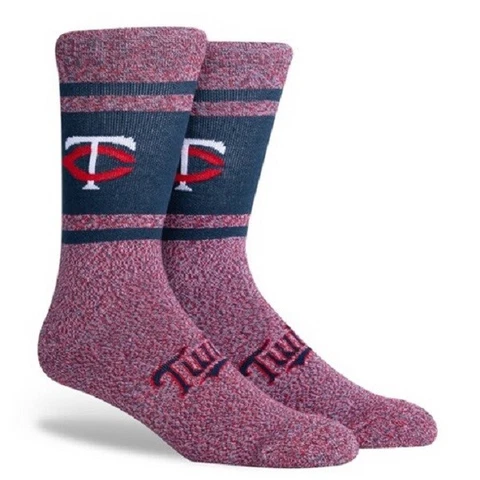 NEW! Minnesota Twins Varsity Crew Socks Mens Large Fits Size 6-12 MLB Cover