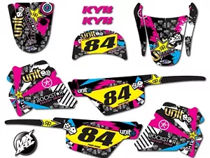 Custom graphics for Yamaha PW 50 RUSH style full sticker kit Pee Wee 50 decals - Picture 1 of 7