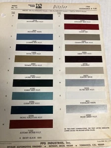 1966 OLDSMOBILE AUTOMOTIVE P.P.G., DITZLER Exterior Paint Color Chip ORIG - Picture 1 of 1