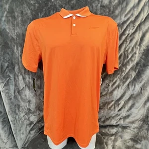 Nike Dri-Fit Vapor Control Golf Polo Orange Collar Mens Medium BV0472 NEW - Picture 1 of 5