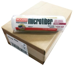 Wooster Brush R524 9 pulgadas microfibra 9/16" cubierta de rodillo de siesta - paquete de 12 - Imagen 1 de 2