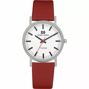Reloj Unisex Caballeros Diseño Danés Titanio Rin Blanco Rojo IQ19Q199 - Imagen 1 de 2