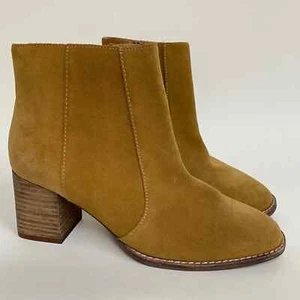 Madewell Bryce Ankle Boot Suede Chelsea Chestnut Tan Heeled Size 7 - Picture 1 of 11