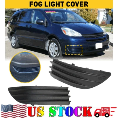 Fog Light Cover Set For 2004-2005 Toyota Sienna Front Left and Right Primed 2Pc - Imagem 1 de 4