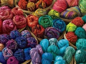 Cobble Hill A Yen for Yarn 275 Piece Puzzle - Picture 1 of 6