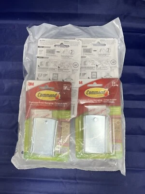 Command 3M Colgante Libre de Daños Tiene Capacidad 8 Libras 4 por Paquete NUEVO Foto 1 de 4