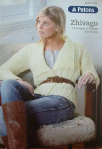 Patons Knitting Pattern Book 1296 - ZHIVAGO for WOMEN - 10 Designs S to XL - Picture 1 of 2