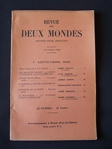 Revue des deux mondes - 1er Septembre 1940 - Imagen 1 de 1