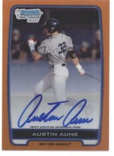 2012 Bowman Draft Chrome Prospect Autographs Orange Refractors #AAU Austin Aune 