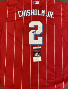 Jazz Chisholm Miami Marlins Autographed City Connect Jersey JSA Certified - Picture 1 of 4