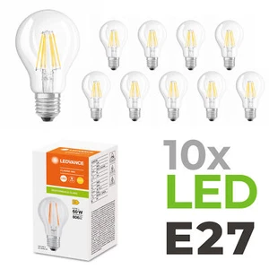 10er Set LEDVANCE LED Filament Retrofit A60 E27 6,5W 806 lm warmweiß Glühbirne - Bild 1 von 6