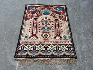 Wandteppich Vintage Teppich Gobelin Orientteppich Wandbehang Carpet 138 x 107 69 - Bild 1 von 9