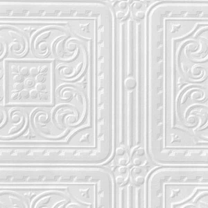 Anaglypta Turner Tuile Vintage RD80000 Blanc à Peindre Texturé Vinyle Peint