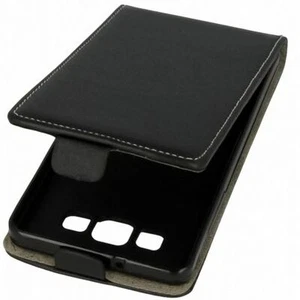 Flip Hülle Handy Schutz Wiko Rainbow Up Schwarz Leder Imitat Slim Flex Schale - Zdjęcie 1 z 2