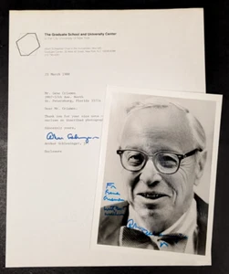 Arthur M. Schlesinger Jr. Foto scritta lettera firmata 1988 - Foto 1 di 3