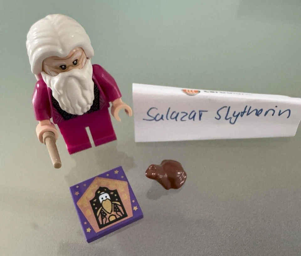 Lego Albus Dumbledore mit Wizard Salazar Slytherin  + Schokofrosch - Bild 1 von 1