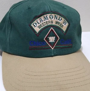 Vintage Diamond W Western Wear Chico California Snapback Hat Cap Made In USA - Picture 1 of 8