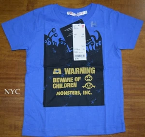 Kids Uniqlo Pixar Monsters Inc Graphic T-Shirt Size 2-3 Blue - Picture 1 of 4