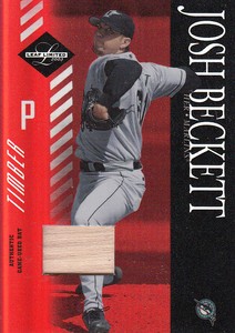 2003 Leaf Limited Timber Marlins Baseball Card #18 Josh Beckett White /25