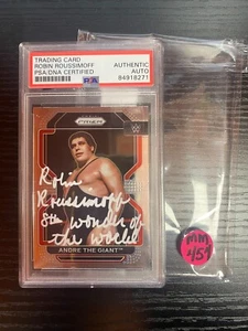 Tarjeta firmada por Robin Roussimoff de Andre el gigante PSA/ADN 🤼 - Imagen 1 de 2