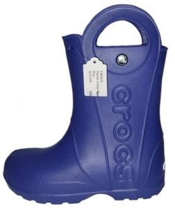 Crocs Cerulean Blue HANDLE IT Regenstiefel wasserdicht Pull-On Gummistiefel Jugend J2 - Bild 1 von 5