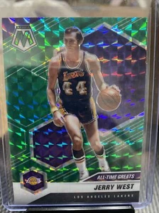Jerry West 2020-21 Panini Mosaic All-Time Greats Green Mosaic PRIZM SP Lakers π₯ - Picture 1 of 2